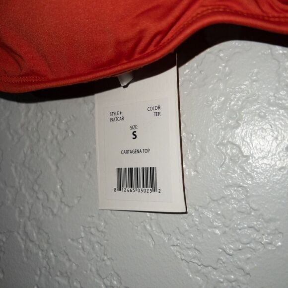 NWT Andie Terracotta‎ Orange Cartagena Strapless Swimsuit Top Size Small - Picture 4 of 6